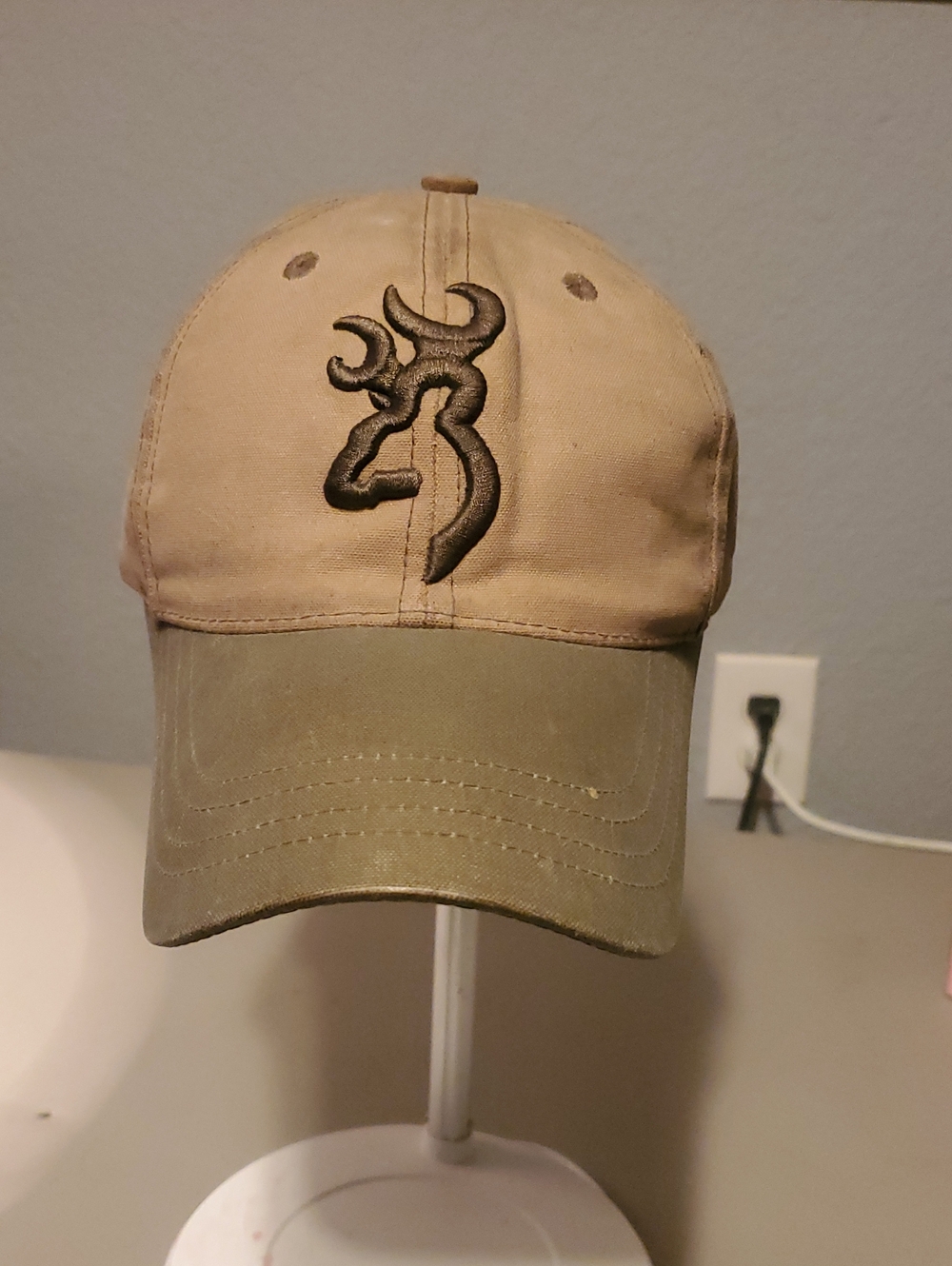 Browning Two-Tone Khaki and Olive Embroidered Logo Cap